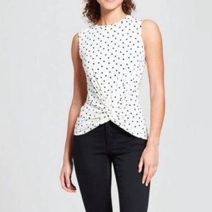 ✨ Polka Dot Twist Front Top